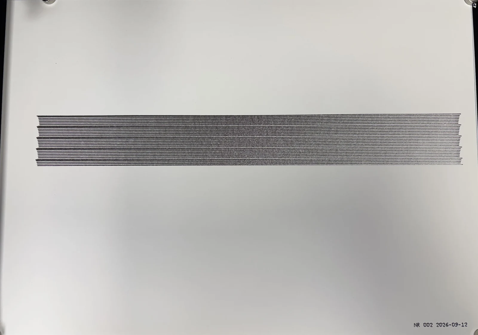 Werk 002, Beschleunigung, Foto vom Blatt