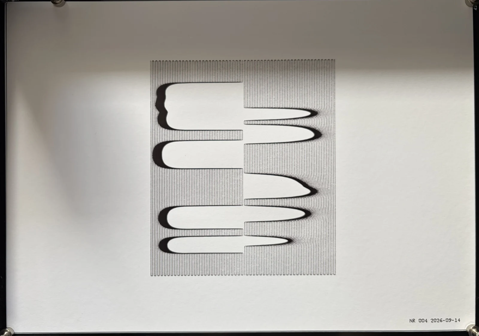 Werk 004, Steilheit, Foto vom Blatt